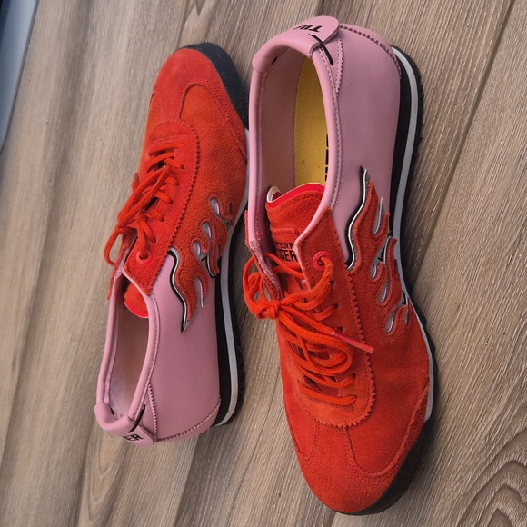 Onitsuka Tiger Mexico 66 Flame Fiery Red Blossom Pink - Picture 2 of 5